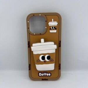 Cute Coffee Cup 3D Silicone Phone Case - iPhone 16 Pro Max